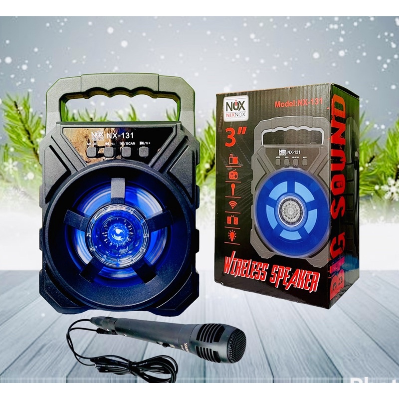speaker bluetooth +mic karaoke N-131 portabel speaker noxnox