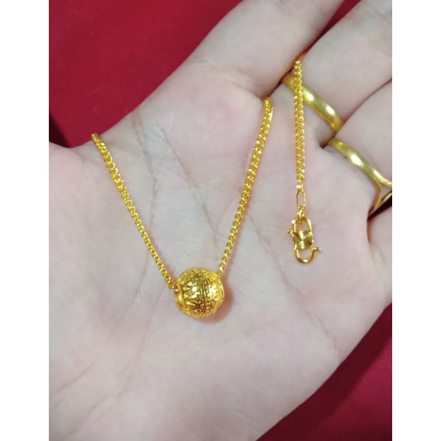 kalung limpis halus Boba anak dan dewasa lapis emas 24k