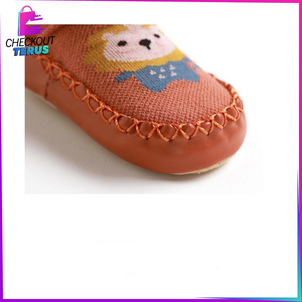 CT P379 Prewalker Bayi Motif Hewan Bahan Katun Sepatu Bayi Kaos Kaki Lantai Baby Socks Shoes Anti Slip