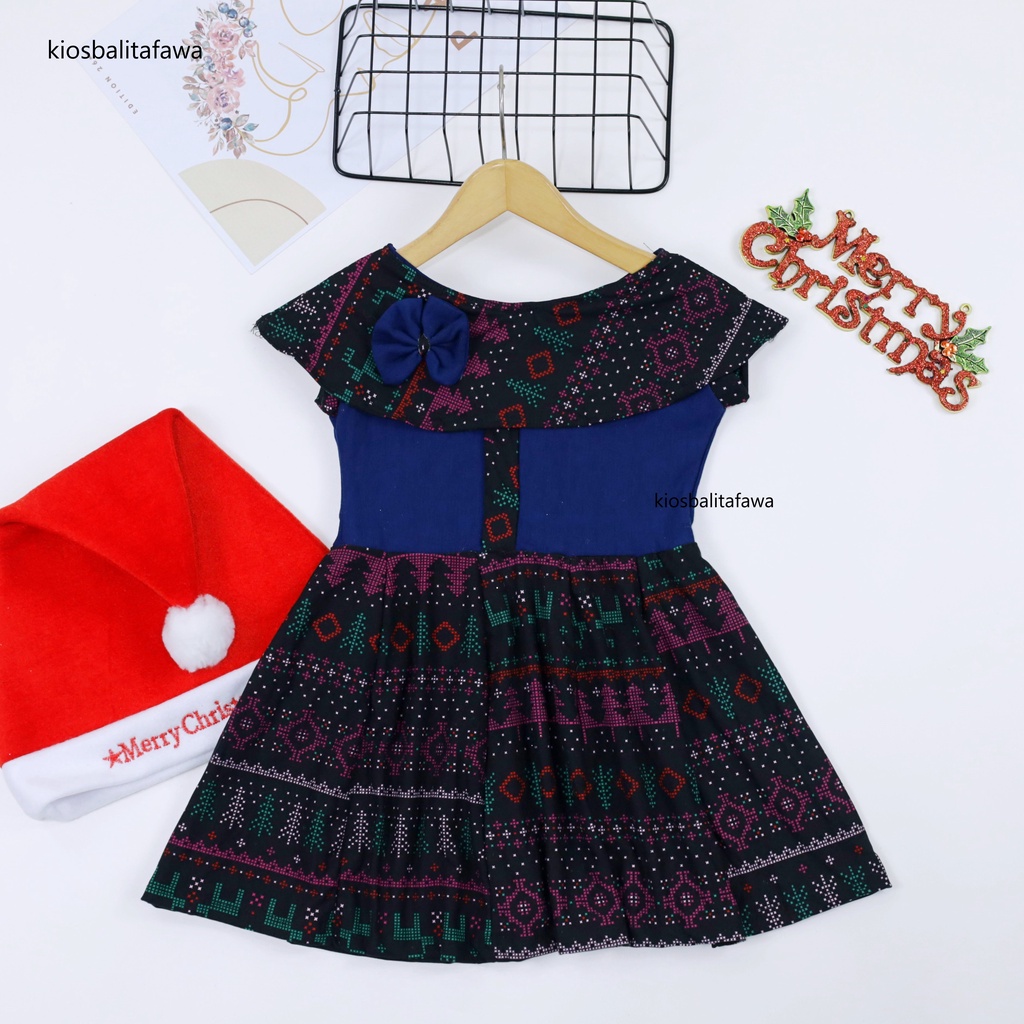 [NATAL] Dress Evelin uk Bayi - 2 Tahun / Dres Yukensi Baby Baju Anak Christmas Perempuan Gaun Pesta Babycinnamon