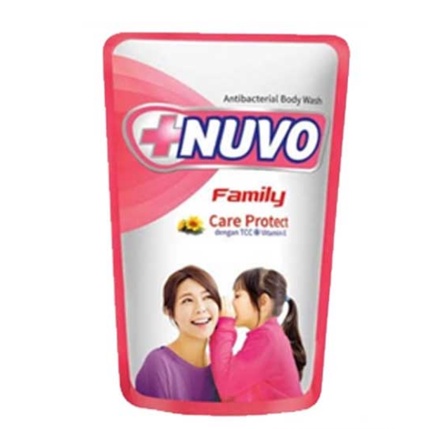 NUVO FAMILY LIQUID ANTI BACTERIAL SABUN MANDI CAIR 60 ml BODY WASH POUCH