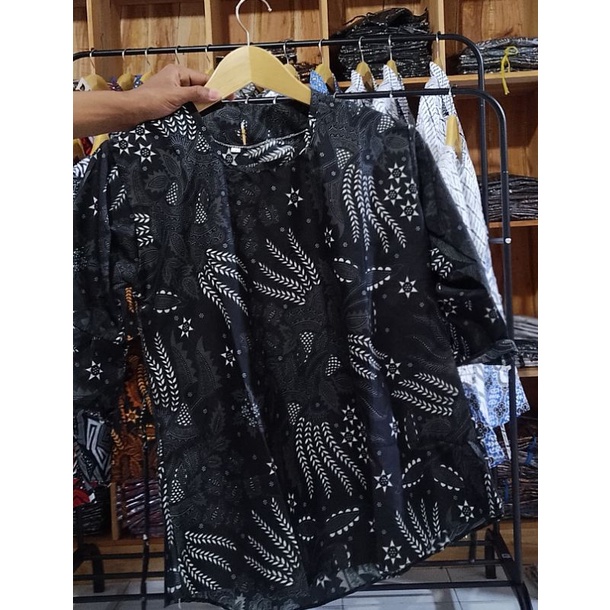 Blouse Batik wanita Atasan lengan Pendek Motif Terbaru Murah