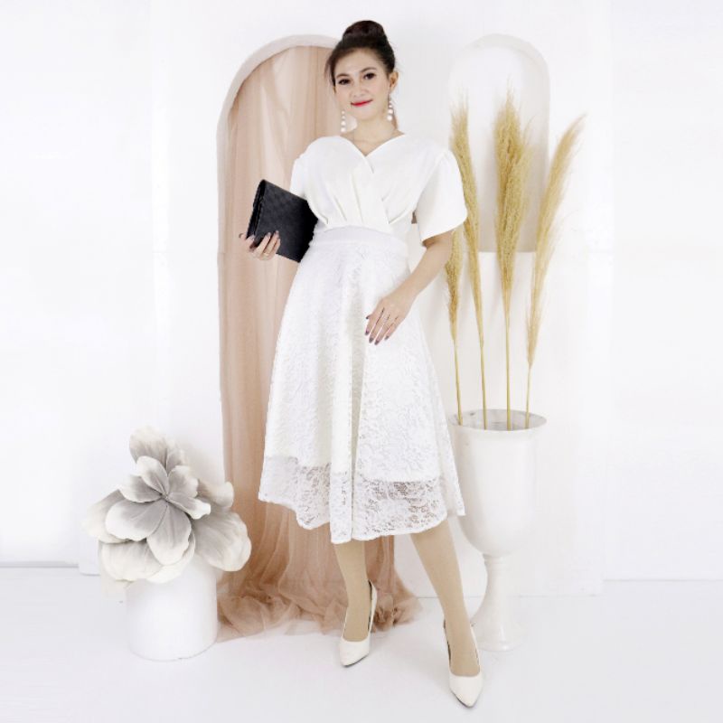 ElegantPGMTA Lily Dress Payung Lengan Tulip ELG8152 - Allsize