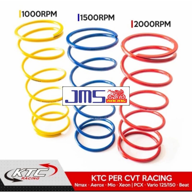 per cvt plus per kampas ganda set ktc racing 1000/1500/2000 rpm mio beat vario nmax aeeox pcx mio j scoopy