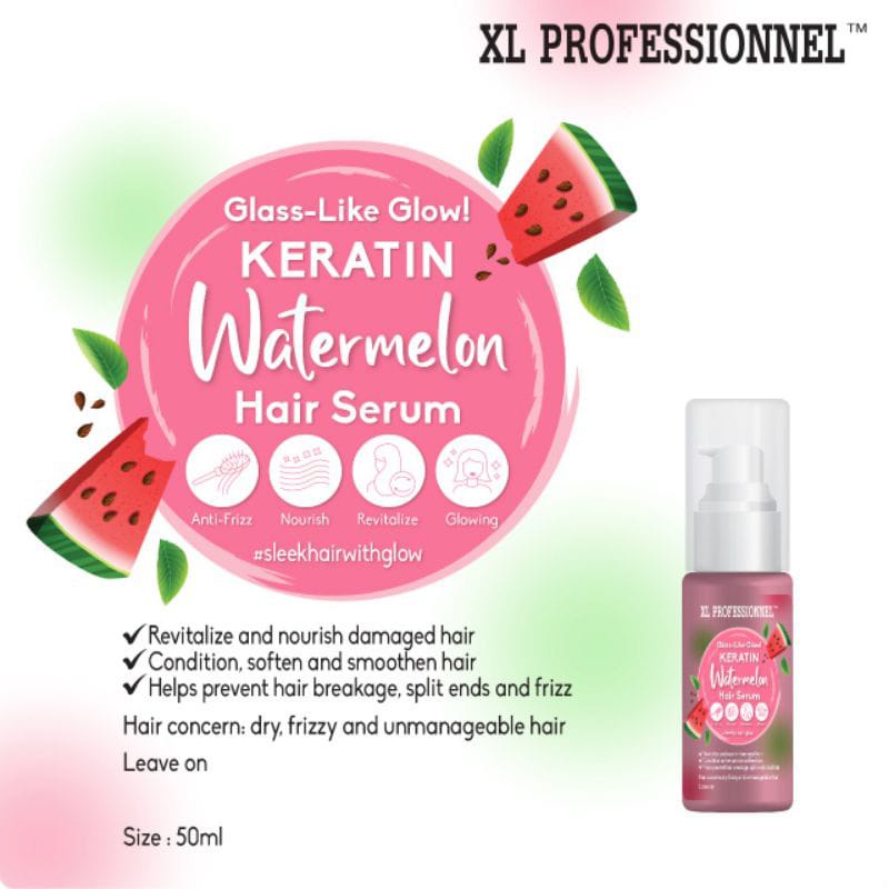 XL Professionnel Keratin Watermelon Hair Serum 50ml