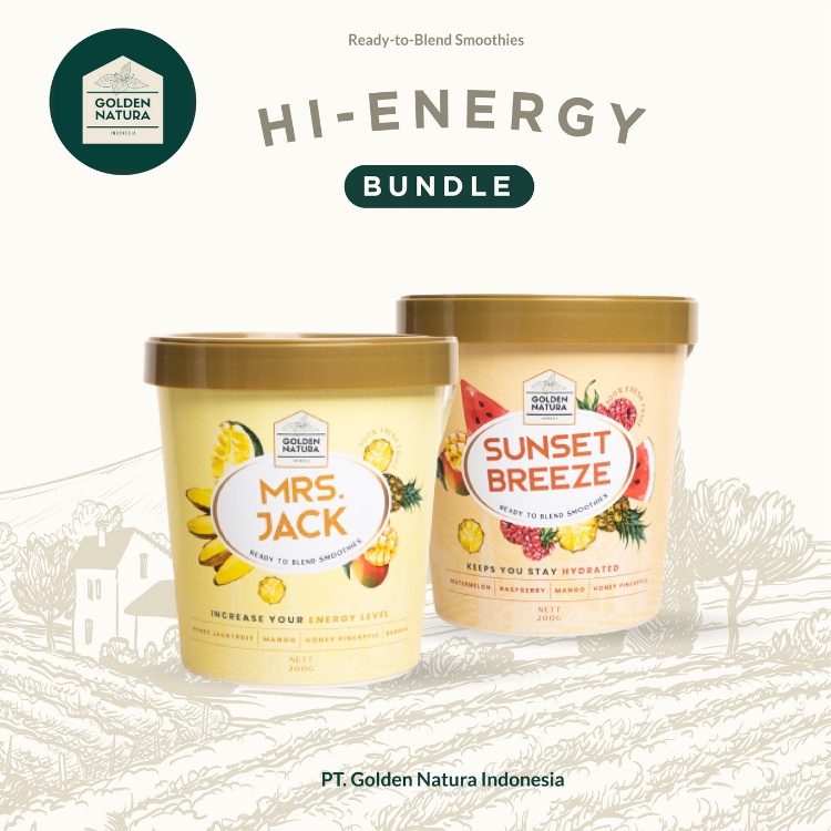 

Golden Natura Indonesia - Premium Ready-to-Blend Hi-Energy Smoothies Bundle