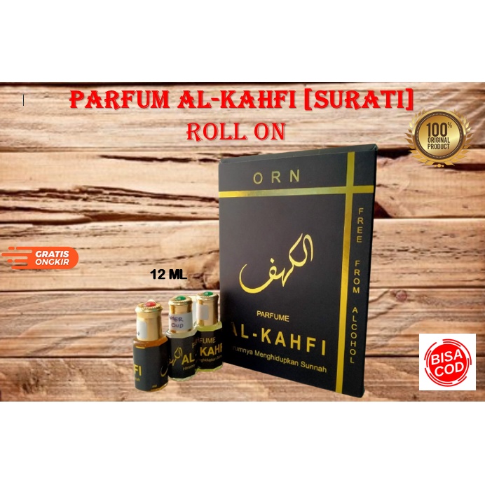 Parfum Al Kahfi By Surati Khas Timur Tengah Original [Beli 1 Gratis 1] | [ Non Alkohol &amp; Request Aroma ]