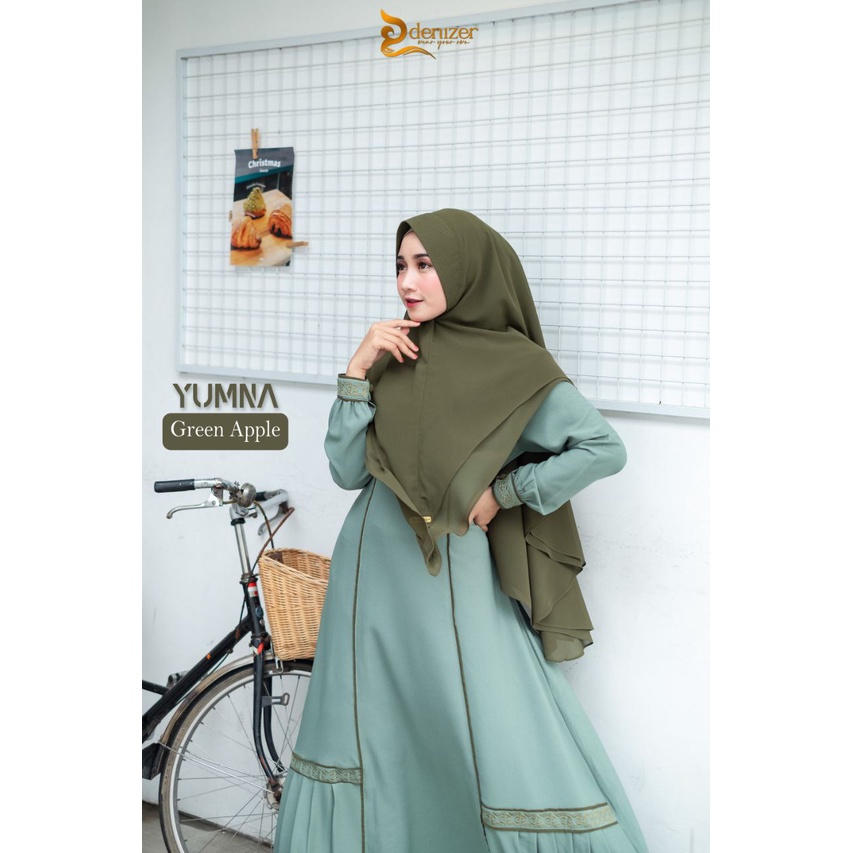 Yumna Dress Set Denizer - Gamis Syari Set - Gamis Set - Dress Set Khimar - Gamis Set Khimar - Gamis 