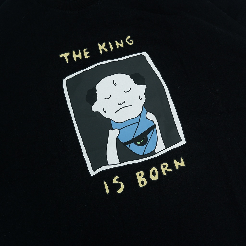 PEANUT STAIN - King Is Born Black Oversized Tshirt