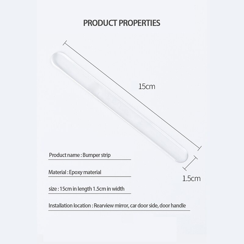 [BISA COD] Door Guard NANO Pelindung Lecet Pintu Mobil Karet Spion Bumper Strip 4&quot;