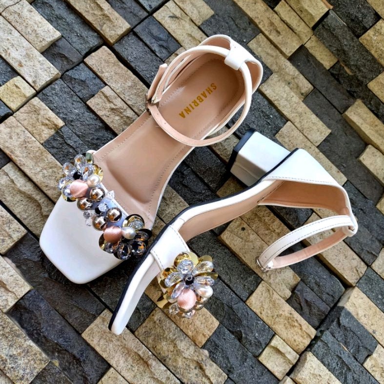 Shabrina Heels Olivia White Special Edition Big Size 41-45 MR03