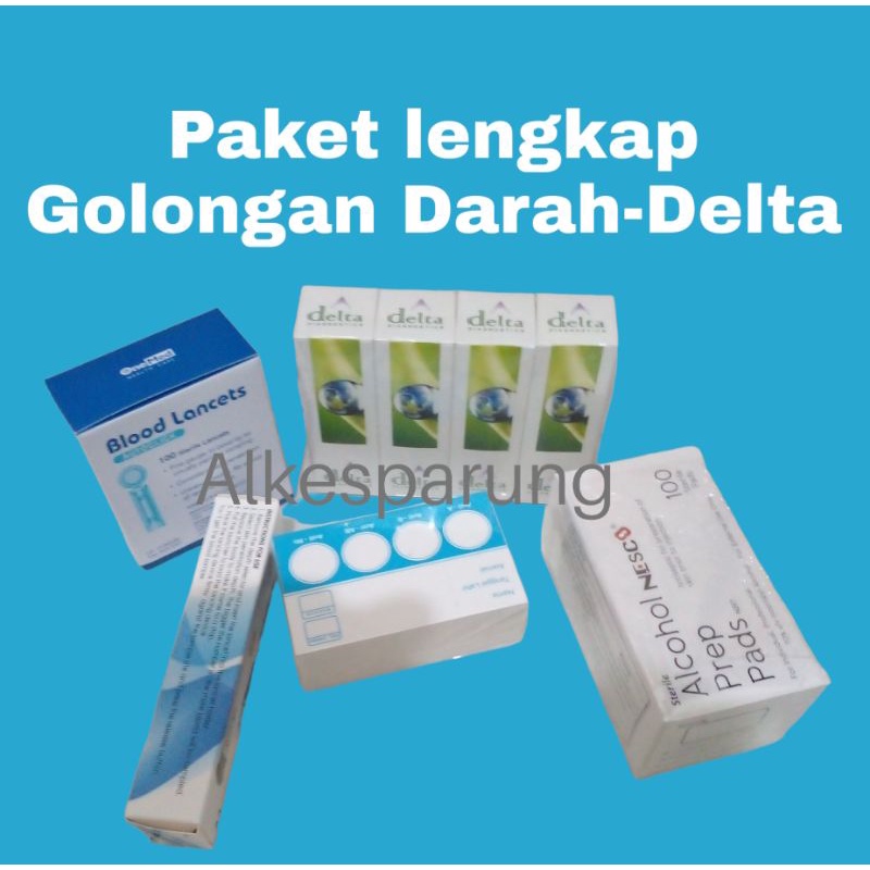 Jual Reagen Golongan Darah Lengkap 4vial Pen Alcohol Lancet Kartu