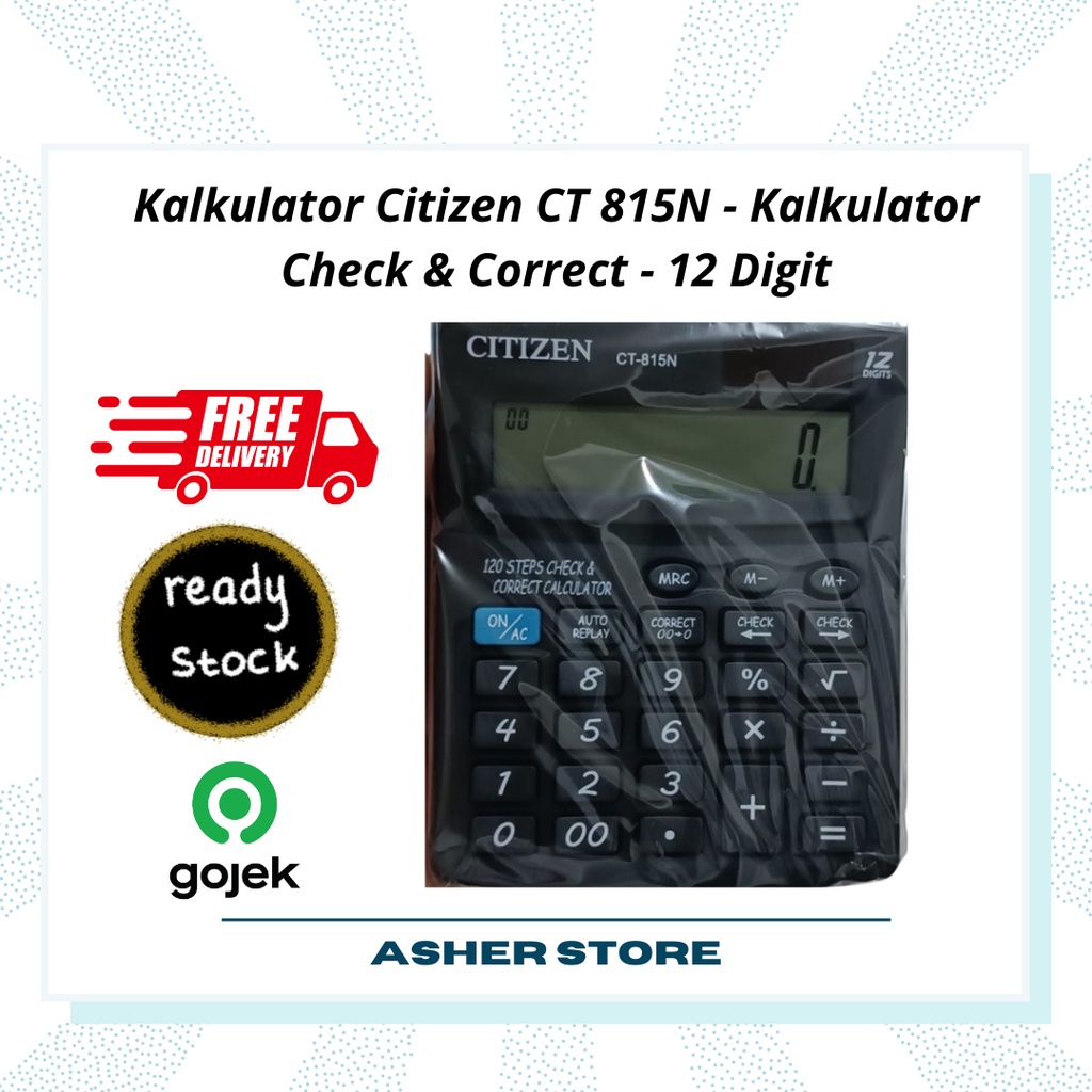 

Kalkulator Citizen CT 815N - Kalkulator Check & Correct - 12 Digit