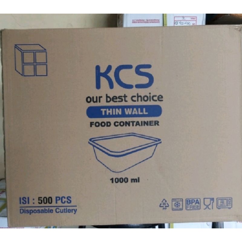 Thinwall Dus ukuran 1000 ML Merk KCS Isi 500 set