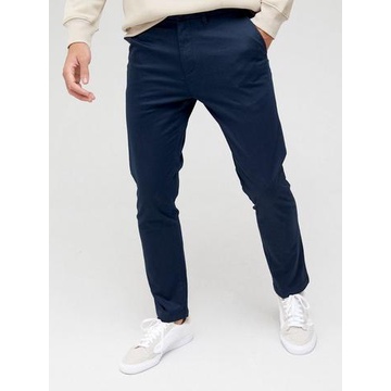 celana cinos panjang pria warna navy blue slimfit nyaman dipakai kerja dan harian