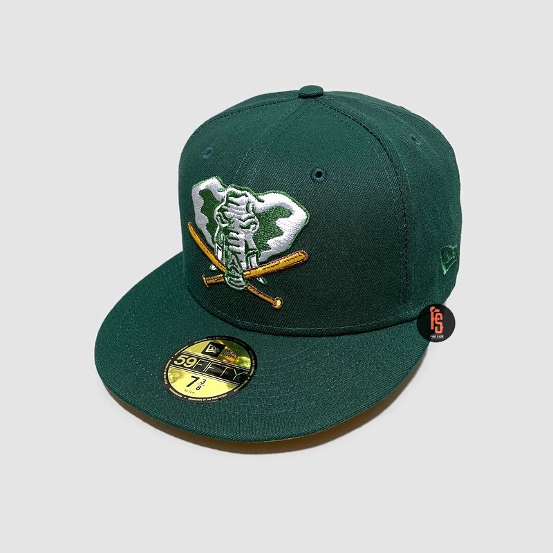 TOPI NEW ERA ORIGINAL 5950 50TH OAKLAND ATHLETICS DARK GREEN