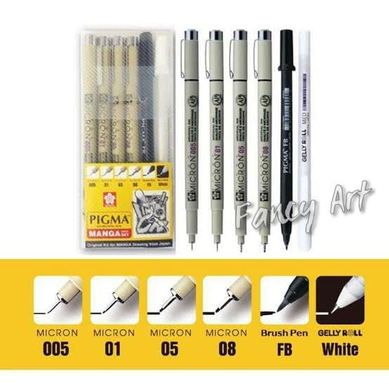 

Sakura Pigma Manga Basic Set ( Micron - FB - Gelly Roll )