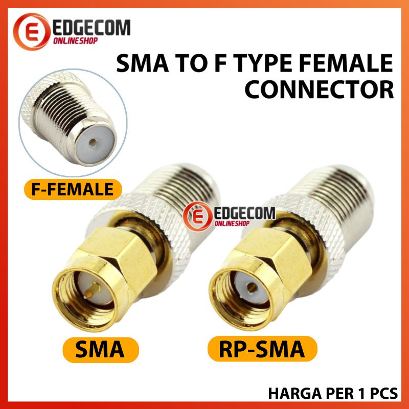 Konektor / Sambungan F Female to RPSMA / SMA Male 1PCS