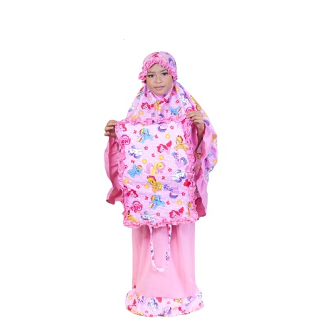 Mukena anak karakter terbaru bonus tas dan sejadah 2-12 thn