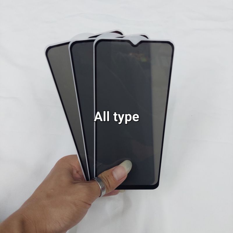 tempered glass Anti spy redmi 9/9a