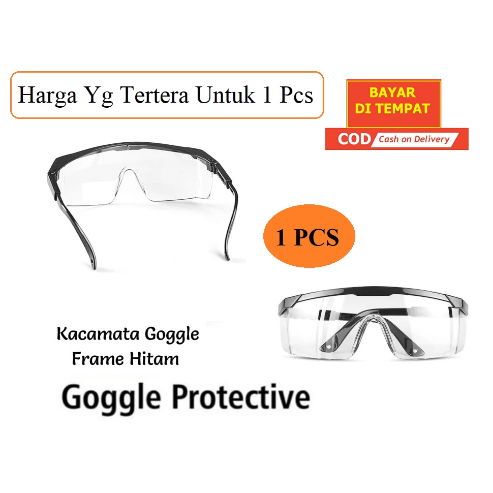 Kacamata Safety Kaca Mata Las Gurinda BENING CLEAR / Kacamata Gerinda Bor Kacamat Anti Virus / Kaca Mata Pelindung Debu / Kacamata Googles Safety