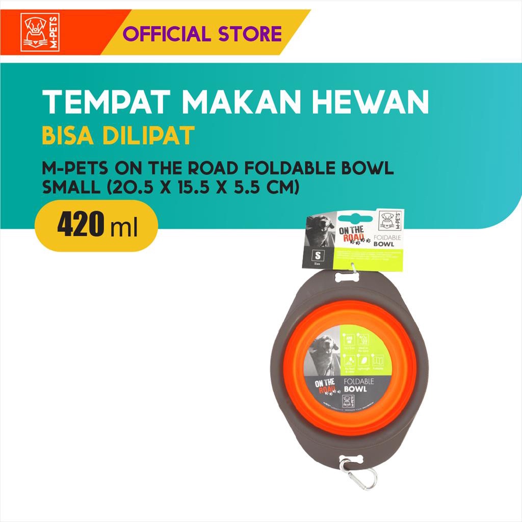 M-Pets On The Road Foldable Bowl Small / Tempat Makan Lipat Hewan