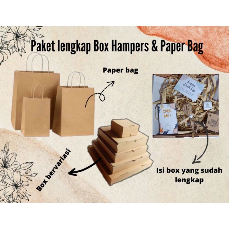 

Paket Lengkap Box Hampers TALI RAMI & PAPER BAG