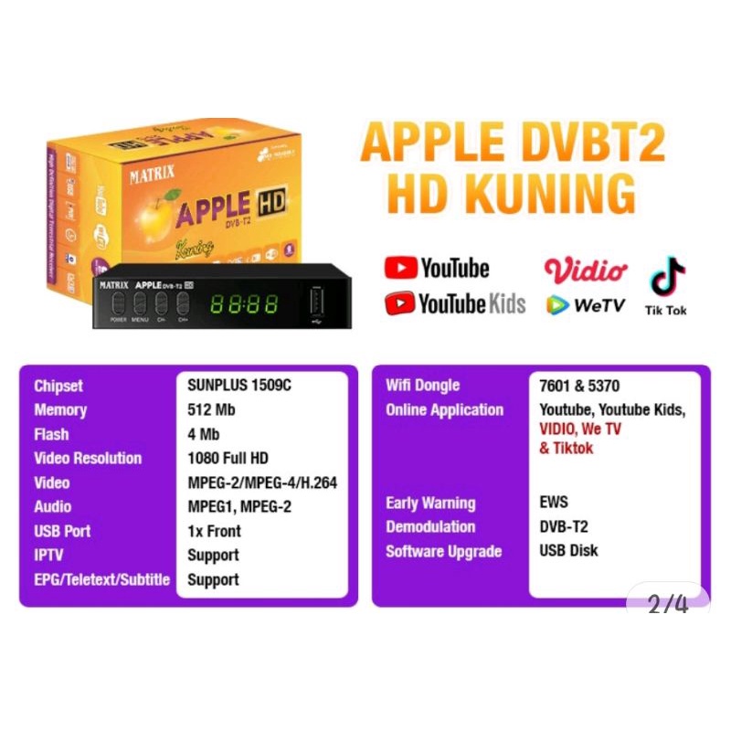 STB SET TOP BOX MATRIK KUNING digital