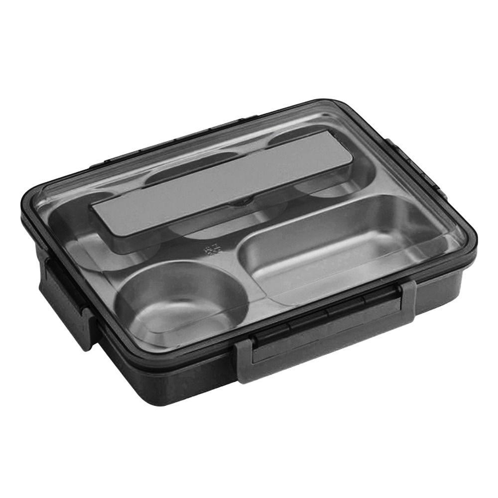 Solighter Lunch Box New Design Rectangle Grid Wadah Makanan Anti Bocor