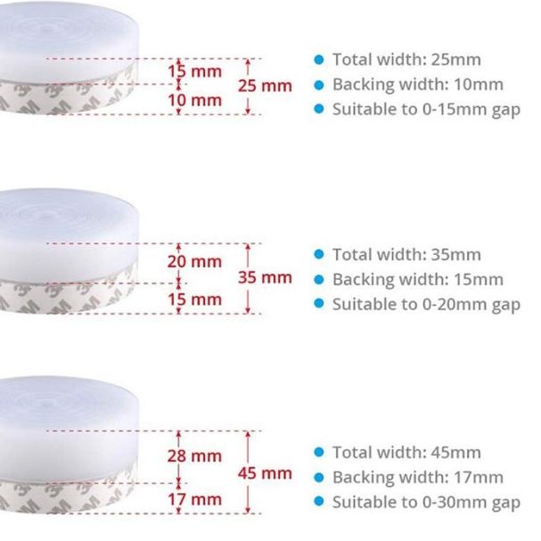 

Lakban Silikon Penutup Celah Pintu Lem Perekat 3M Door Silicone Rubber - 25mm x 5 meter