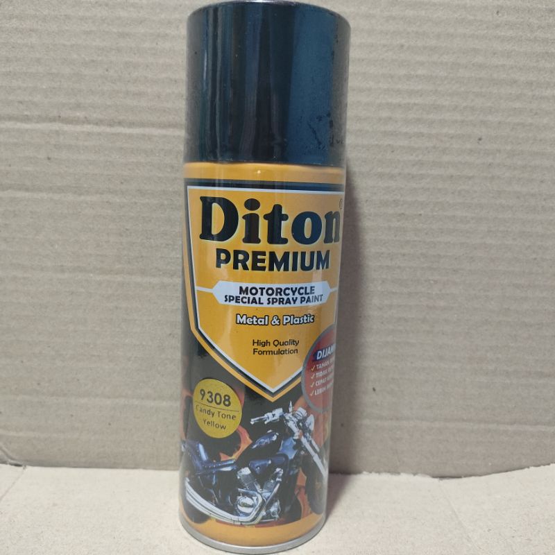 Pilok Cat Diton Premium Paket Lengkap 3 Kaleng Candy Yellow Candi Tone Kuning 9308 Primer Grey Epoxy 9120 Clear Gloss 9128 400cc Pilok Paketan Cat Semprot Special Spray Paint