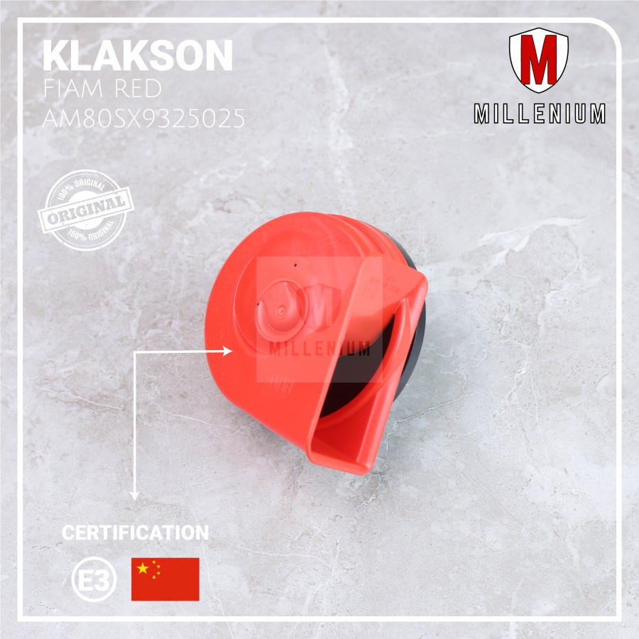 KLAKSON KEONG MOBIL MOTOR FIAMM RED ITALY WATERPROOF 12V