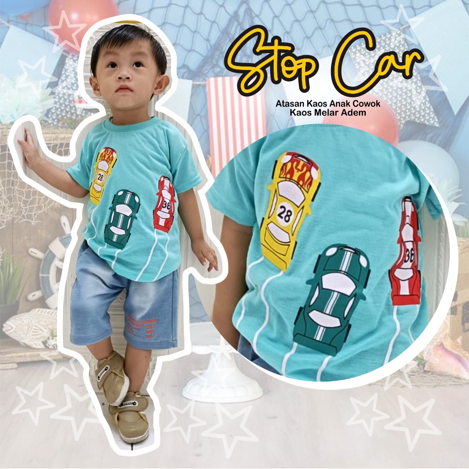 Atasan Kaos Anak Laki-Laki Three Cars CKids