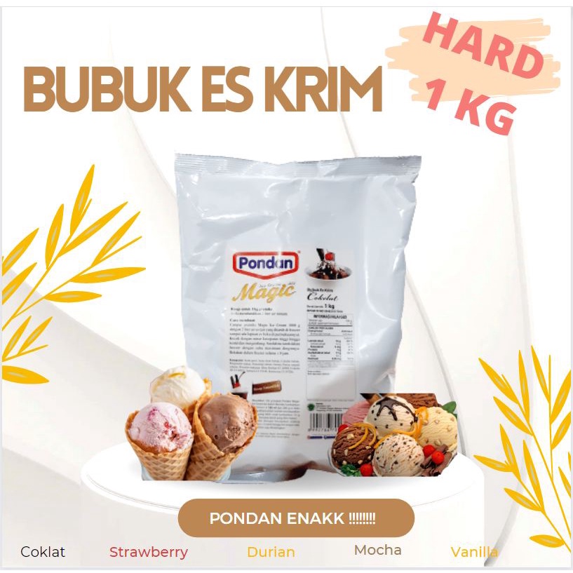 

Bubuk Es Cream Pondan 1 Kg Pondan Tepung Hard Ice Cream Soft Eskrim Pondan Ice Cream Vanilla Eskrim Murah