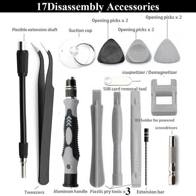 Taffware 115 in 1 Screwdriver Set Reparasi Smartphone Insulated 98 Mata Obeng 17 Alat Pasang Multifungsi Berkualitas
