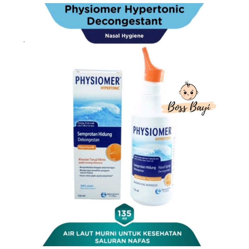 PHYSIOMER NASAL BABY 115ML | PHYSIOMER HYPERTONIC DECO ADULT 135ML (Cairan Semprot Hidung)