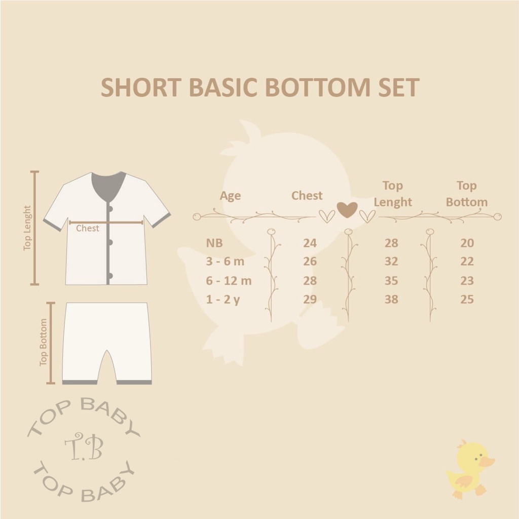 Piyama bayi Winteku setelan kancing pendek - 4690