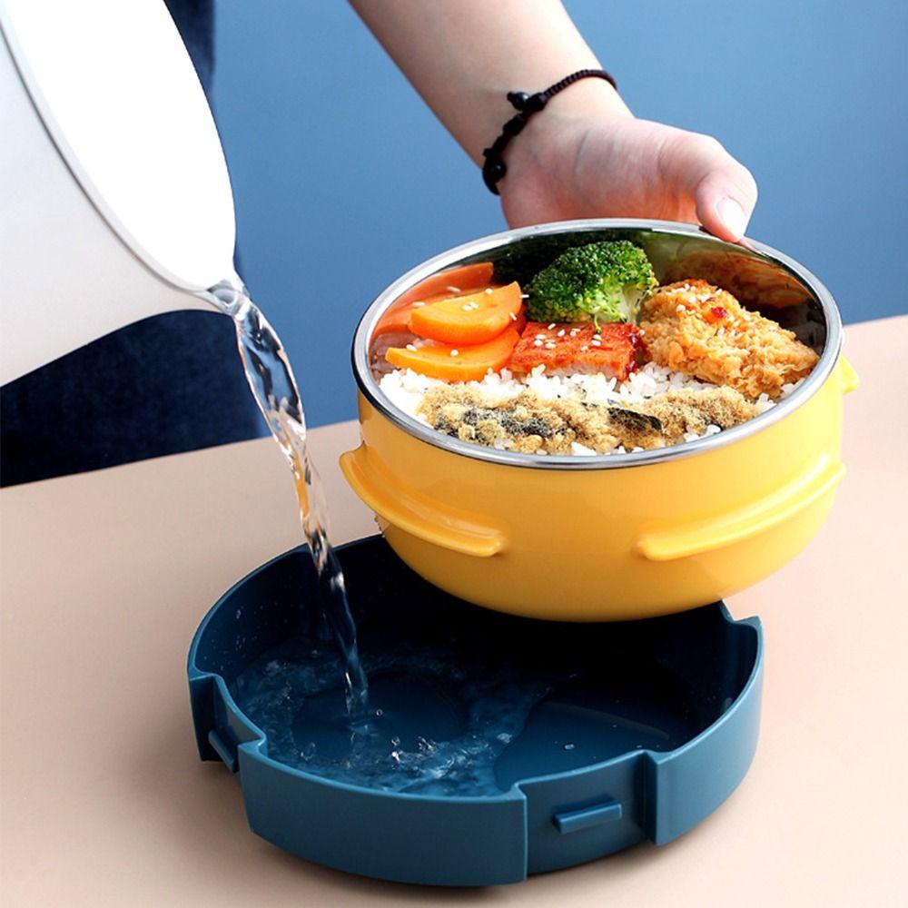 Solighter Lunch Box Microwavable Untuk Pelajar Pekerja Kantor Wadah Makanan Anti Bocor