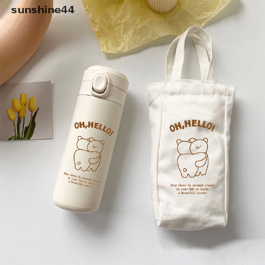 Sunshine Botol Minum Thermos Portable Gaya Korea Kapasitas Besar Anti Bocor