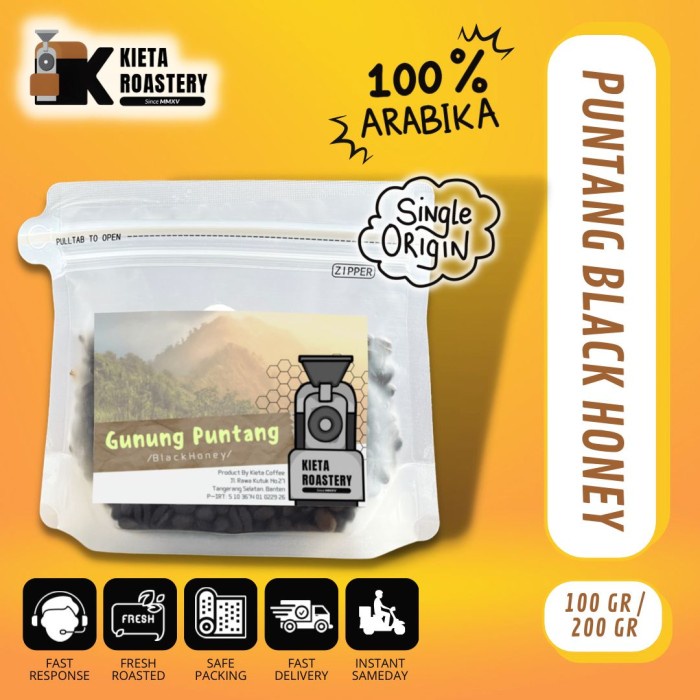 

TERLARIS Kopi Arabika Gunung Puntang Black Honey Juara #1 KKSI 200gr /KOPI RUBE/KOPI SLB/KOPI KAPAL