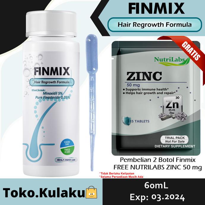 FINMIX Minoxidil 5% Finas 0.05% 60mL Original USA