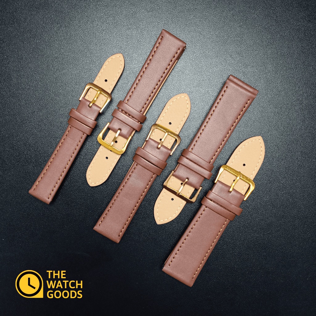 [PREMIUM QUALITY] Leather Watch Strap Time King 16mm 18mm 20mm 22mm 24mm | Tali Jam Tangan Kulit Grade B