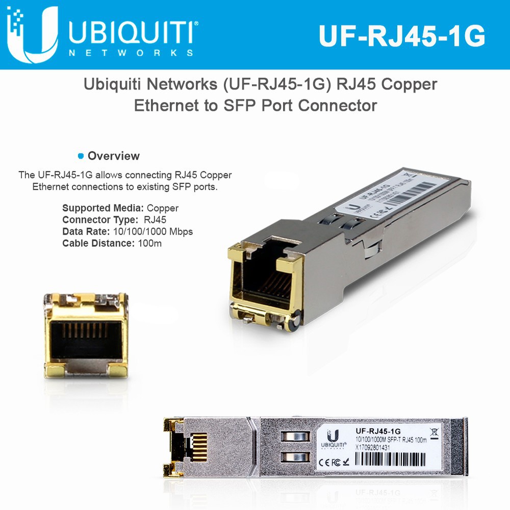 Ubiquiti SFP+ 10G RJ45 UACC-CM-RJ45-10G Fiber Module