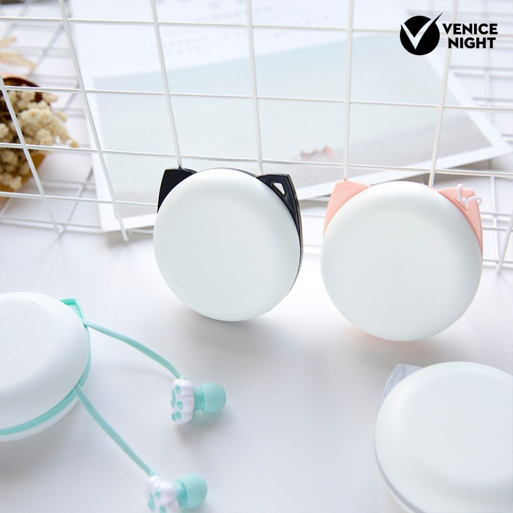 (VNEP) (Berkabel) Earphone Lucu Nyaman ABS Cat Claw 3.5mm Permainan Musik Sport Earphone Penggunaan Sehari-hari