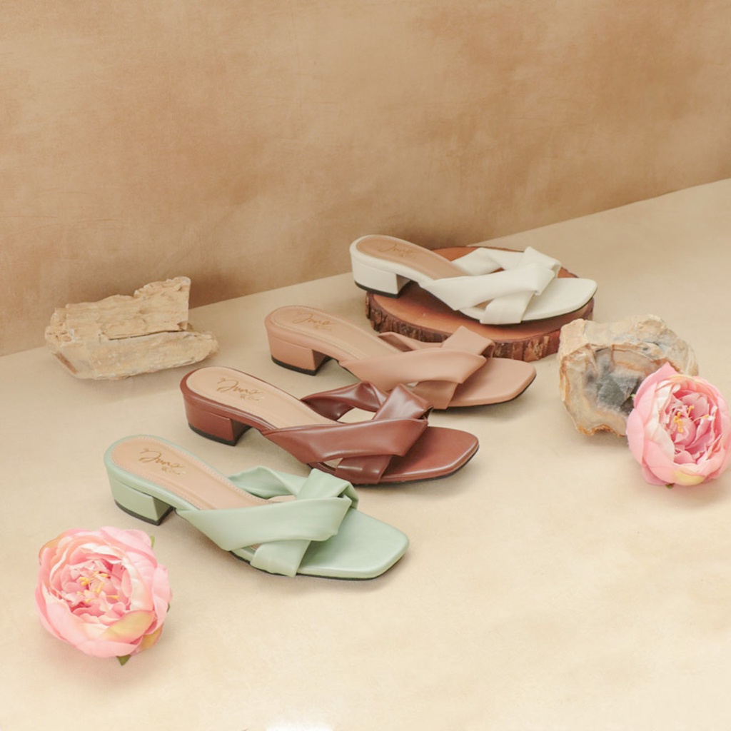 JunoByCherly Ayomi Sandal Heels 3cm Sendal Hak Tahu Wanita