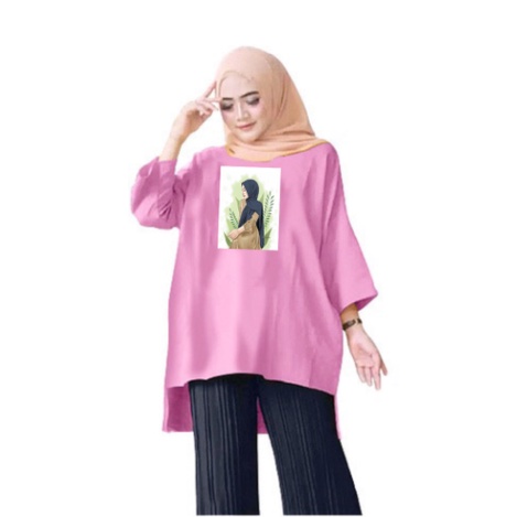 FC - TUNIK BASIC OVERSIZE WANITA HIJAB'S VARIASI 0240 DTF