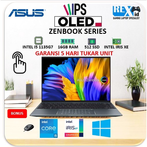 ASUS ZENBOOK OLED FLIP TOUCH I5 1135G7 512SSD 16GB W11 2.8K