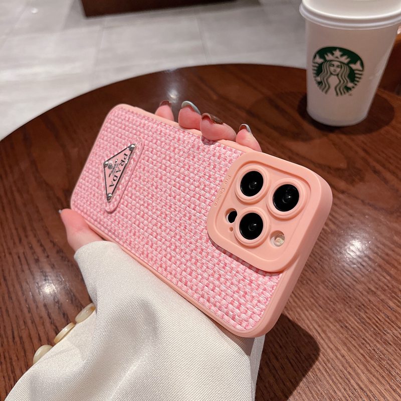 PRADA Casing Soft Case Motif Kotak-Kotak Untuk iPhone 7 8 Plus 7 + 8 + XR XS Max 11 Pro Max 12 Pro Max 13 Pro Max