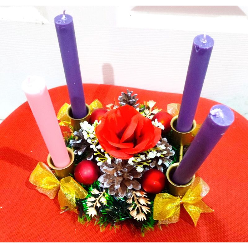 Tempat Lilin Advent Premium isi 4 Lilin