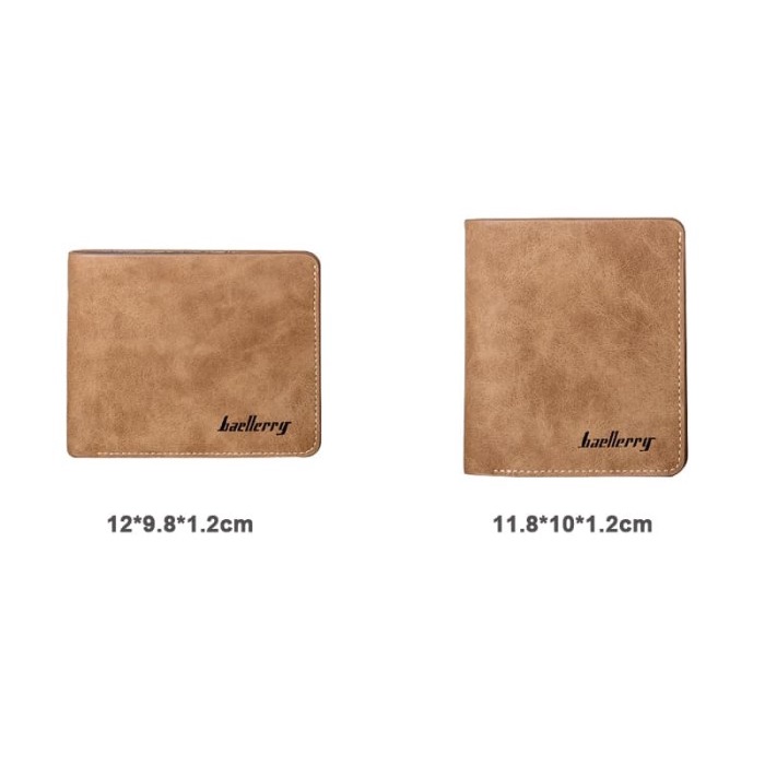 Dompet Kulit Pria Baellerry Original G1166 Lipat Vertical Berdiri 2019